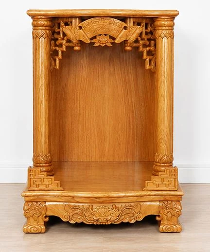 Tủ thờ chân quỳ rồng gỗ vàng (shop)