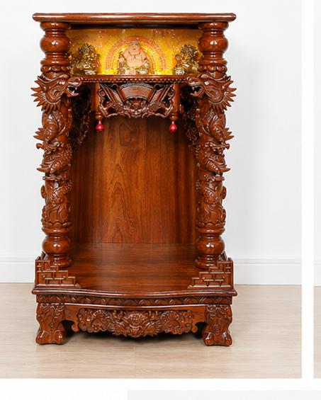 Tủ thờ chân quỳ rồng — mẫu 1 (shop)