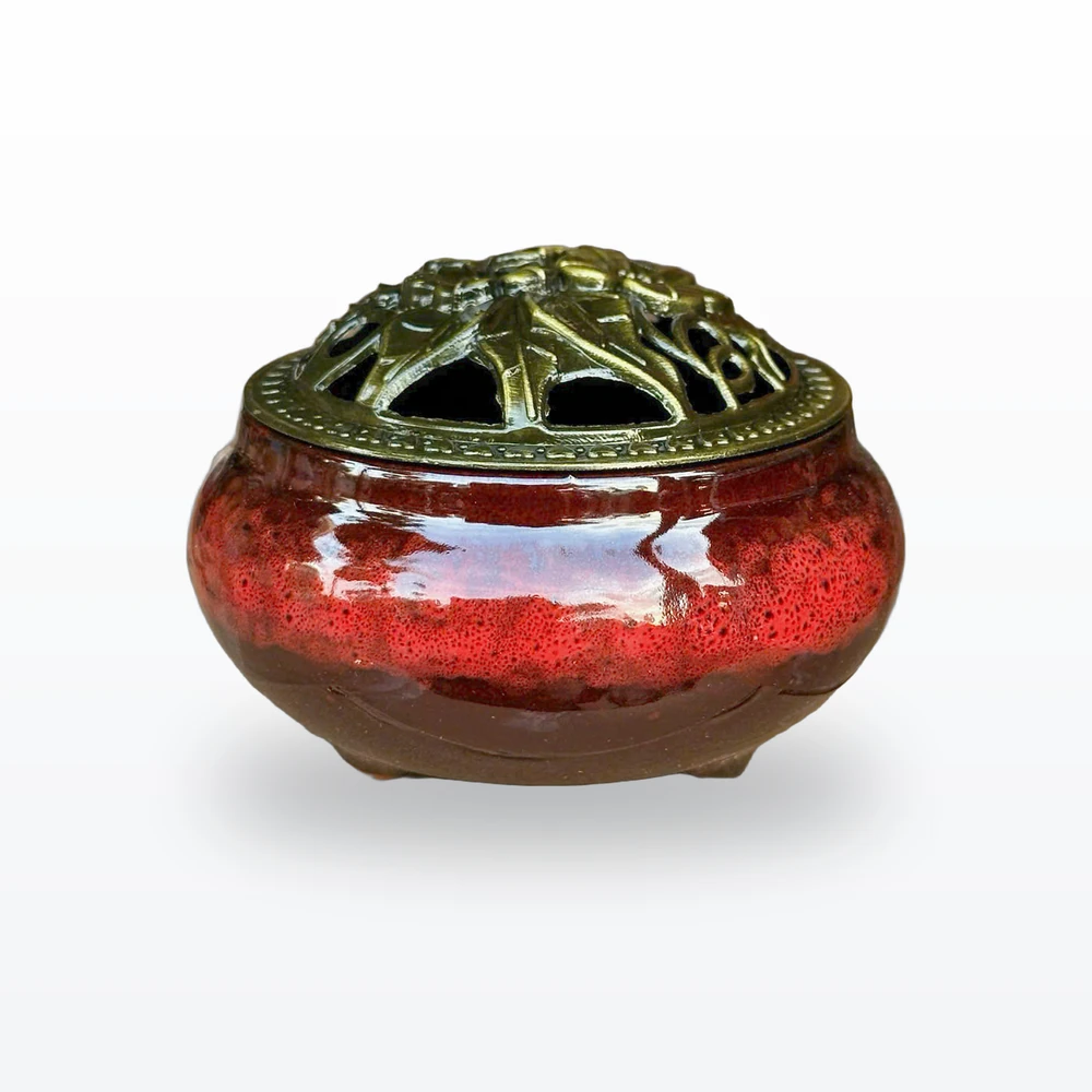 Lư xông trầm 6909A nâu đỏ