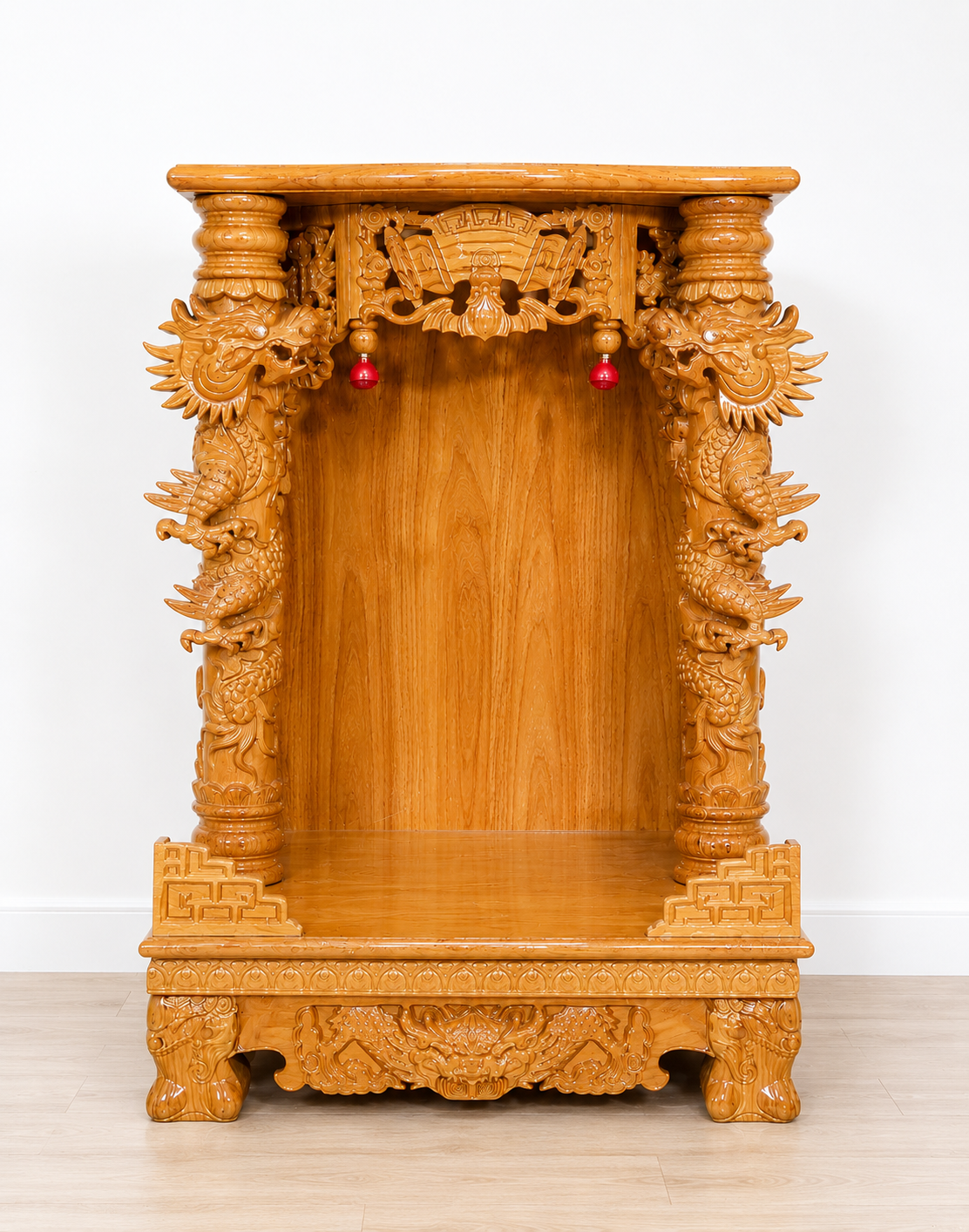 Tủ thờ chân quỳ rồng vàng — lớn (shop)