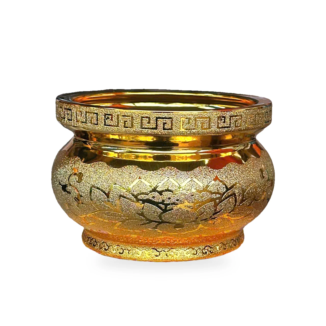 Lư Tròn Kim Sa (Hộp Vàng) 7"