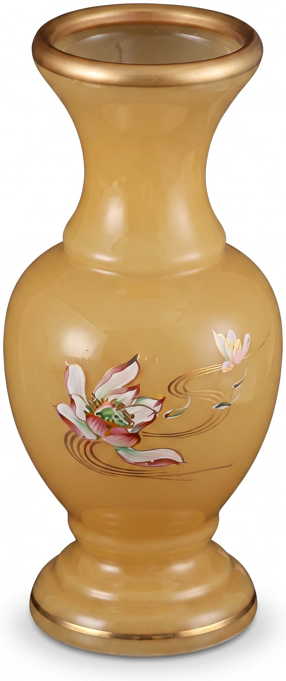 Lọ hoa men vàng kem