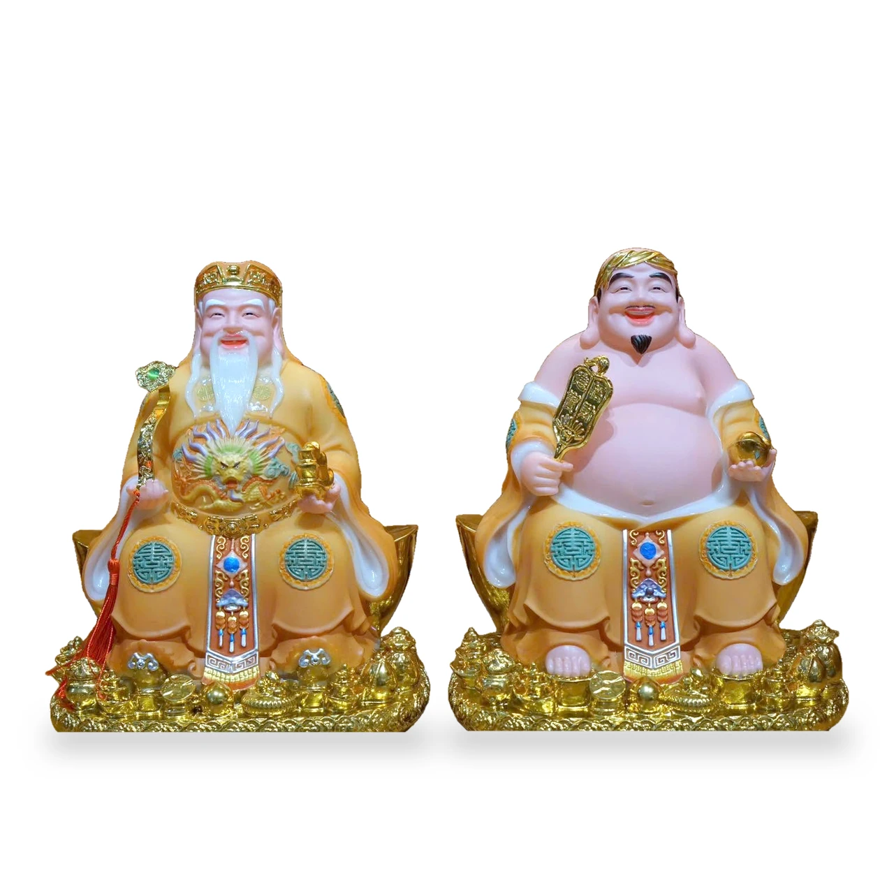 Cặp tượng thờ sơn son thếp vàng
